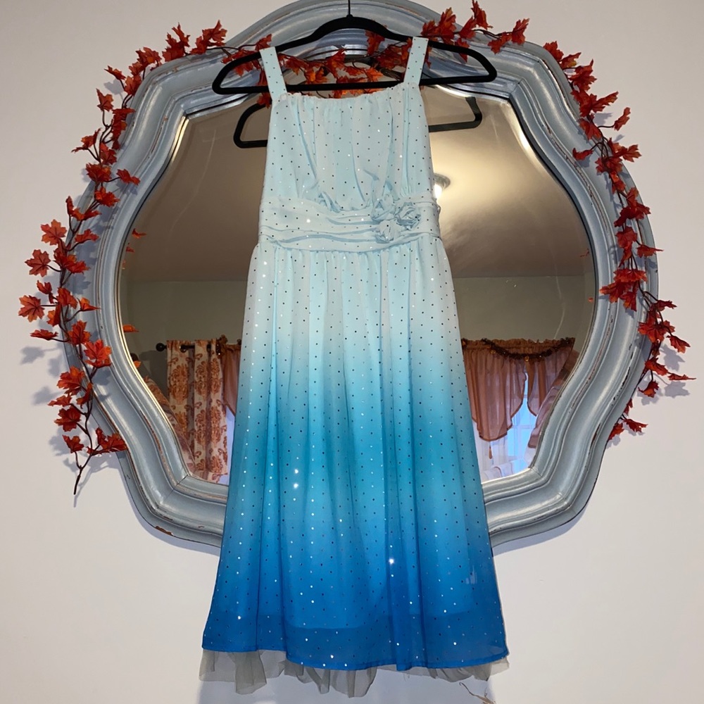 KIDS 16 1/2 Blue Ombré Dress